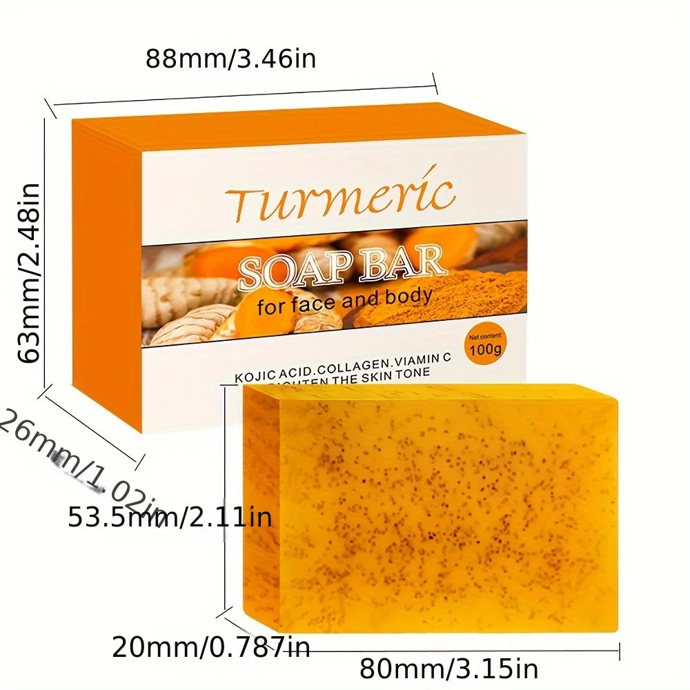 5Pcs Turmeric Soap Lemon Acids Handmade Soap Kojic acid soap