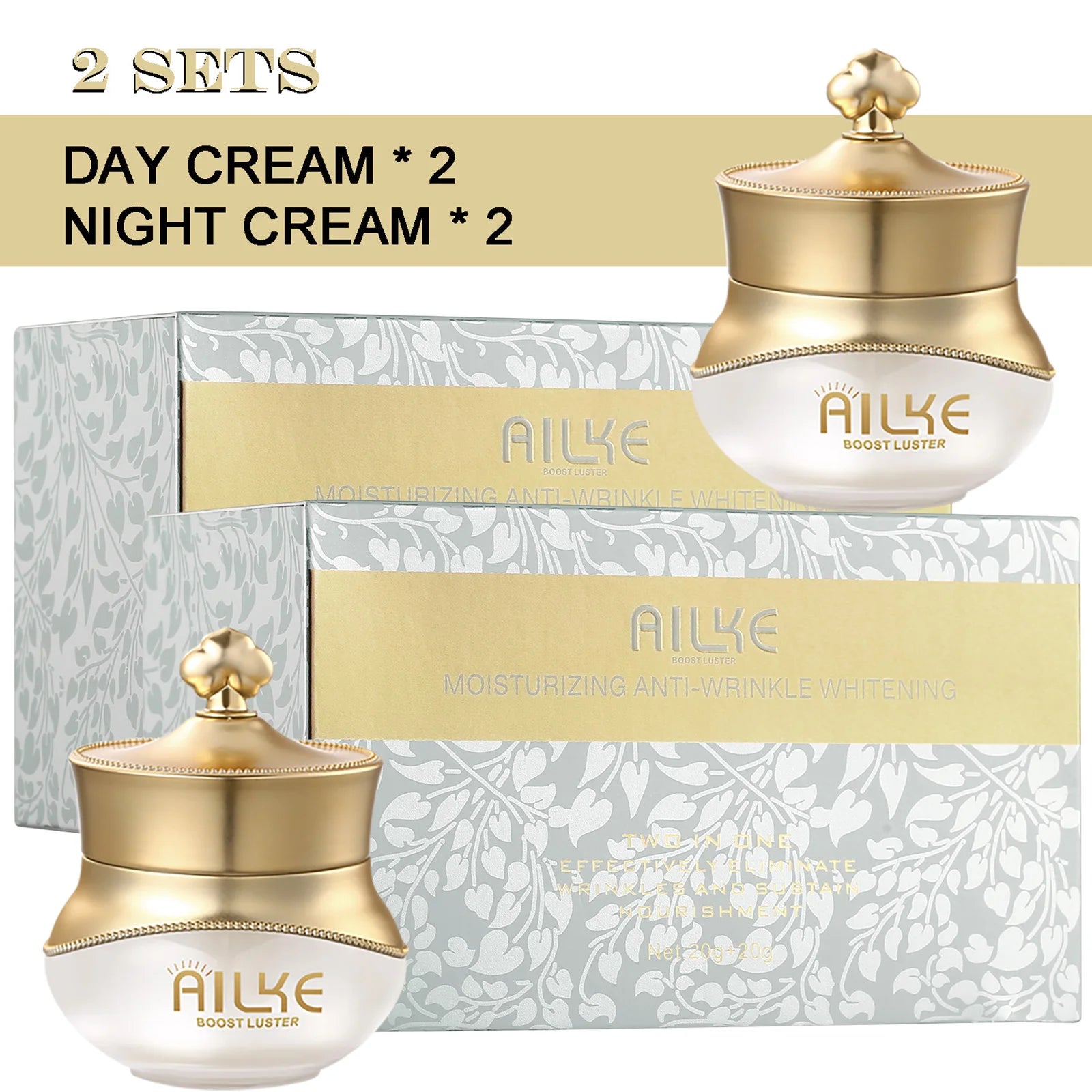 AILKE Whitening Anti-wrinkle Freckle Face Cream With Collagen Hyaluronic Acid Rose