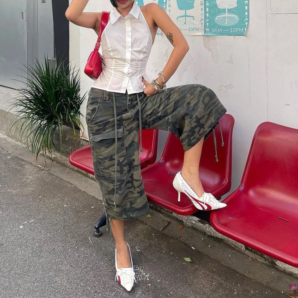 Women Calf Length Pant Jeans Wide Leg