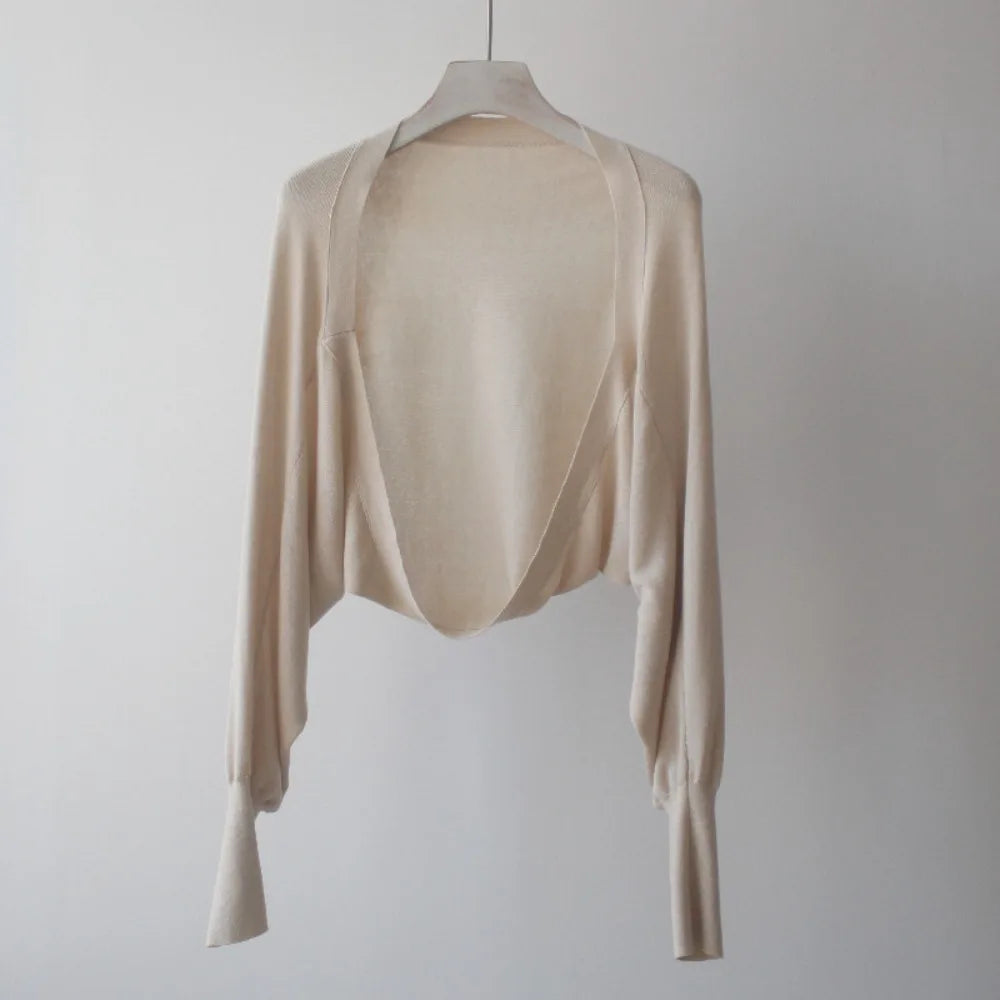 Fashion Summer Thin Knit Shawl Long Sleeve