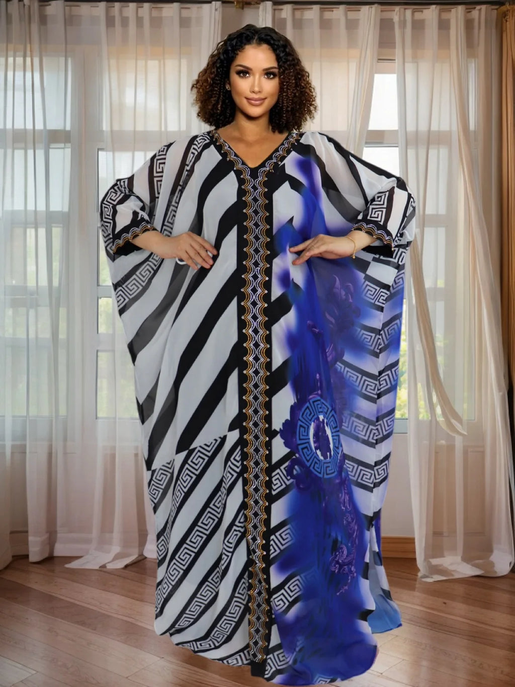 Plus Size Loose Casual Fashion Boho Maxi Dress