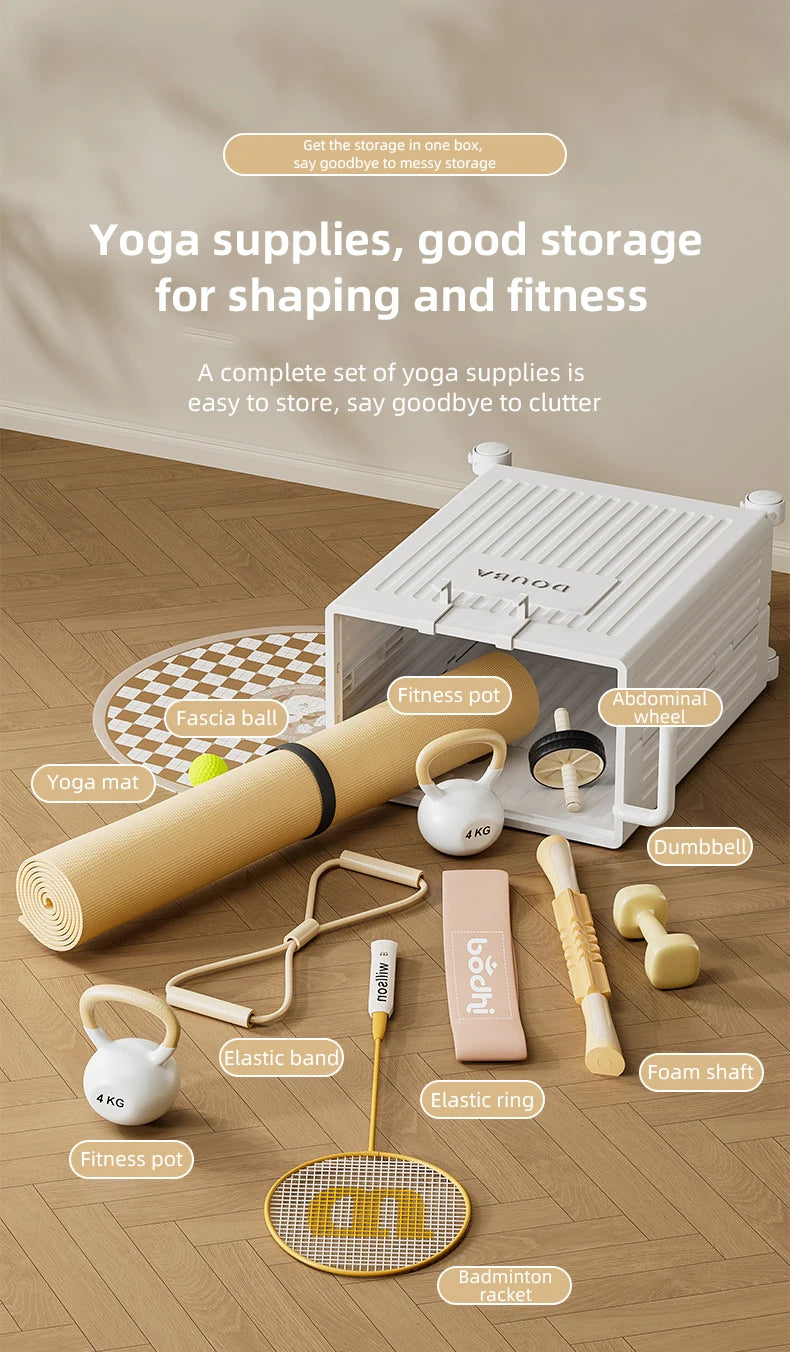 Yoga Mat Folding Storage With Wheels