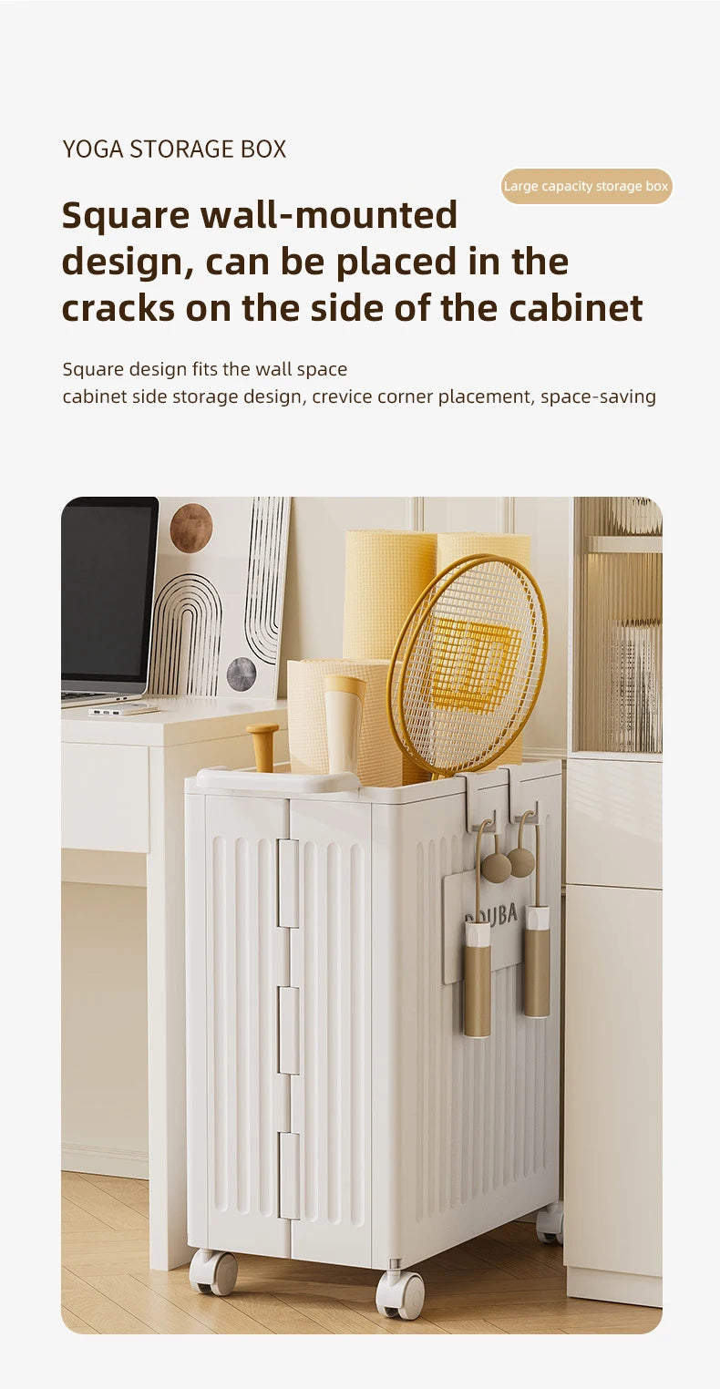 Yoga Mat Folding Storage With Wheels