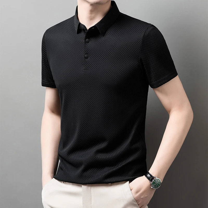 Men's Business Polos Casual Short Sleeve