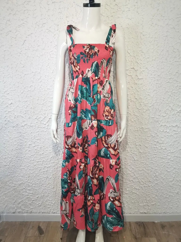 Fashion Bohemian Style Print Beach Dress