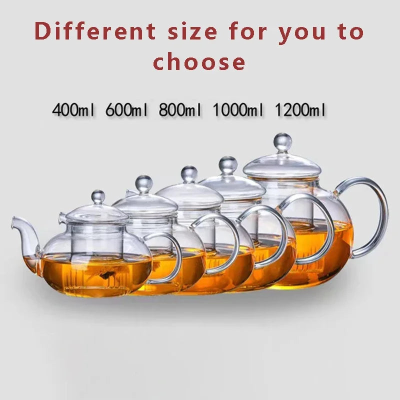 Filterable Glass Teapot Heat-resistant