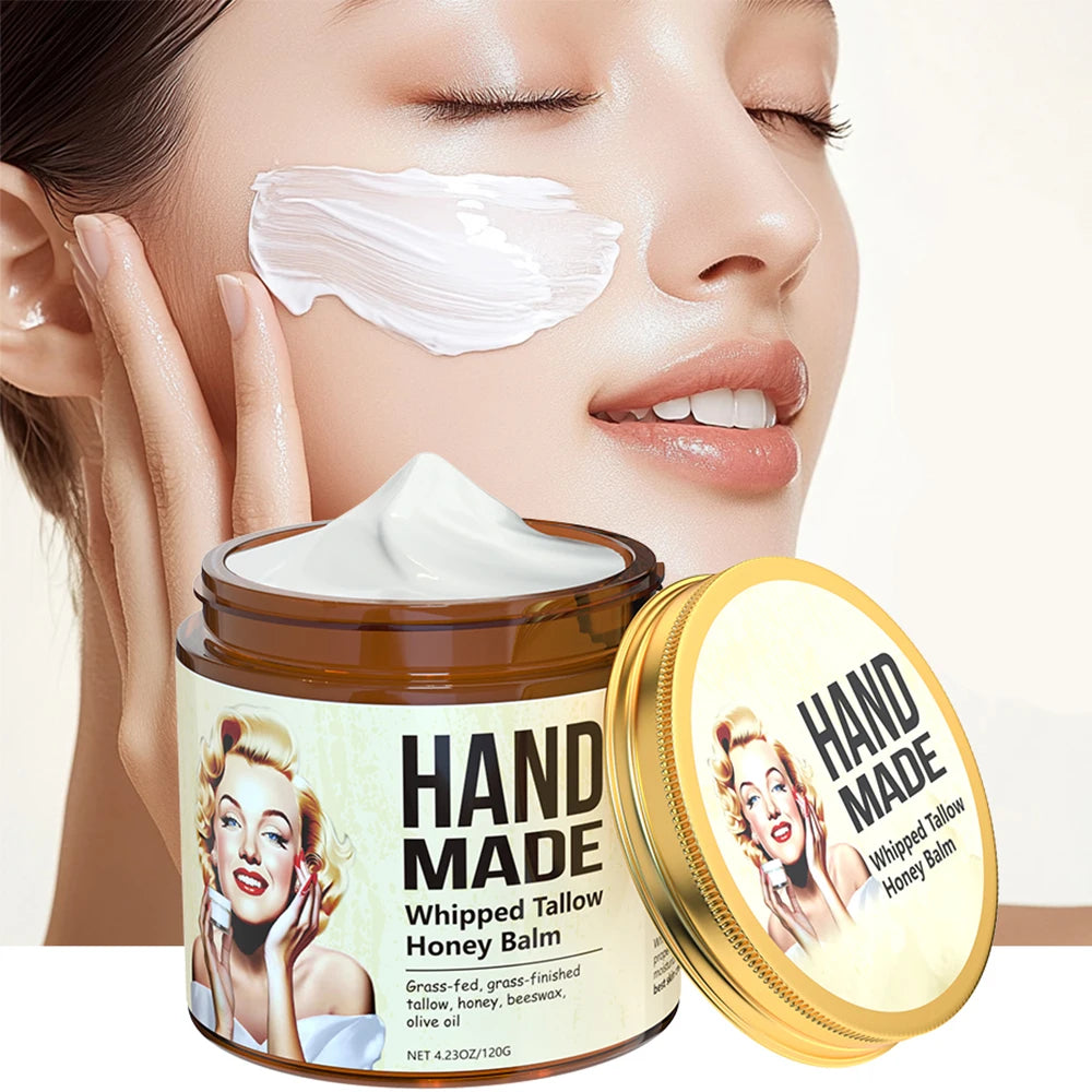 ENVISHA Handmade Skin Care Honey Whipped Tallow Face Cream