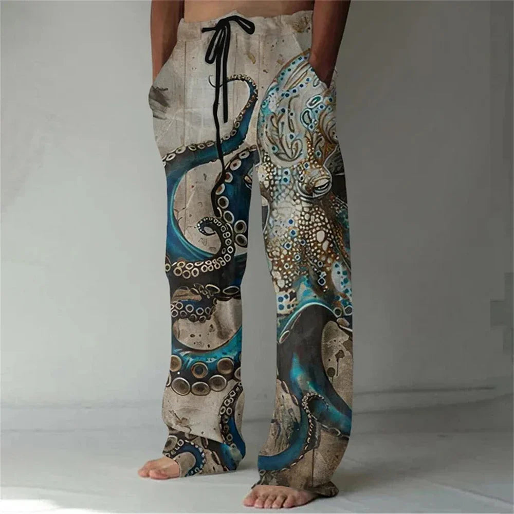 Wide New Killer Whale 3D Printed men's New Sweatpants
