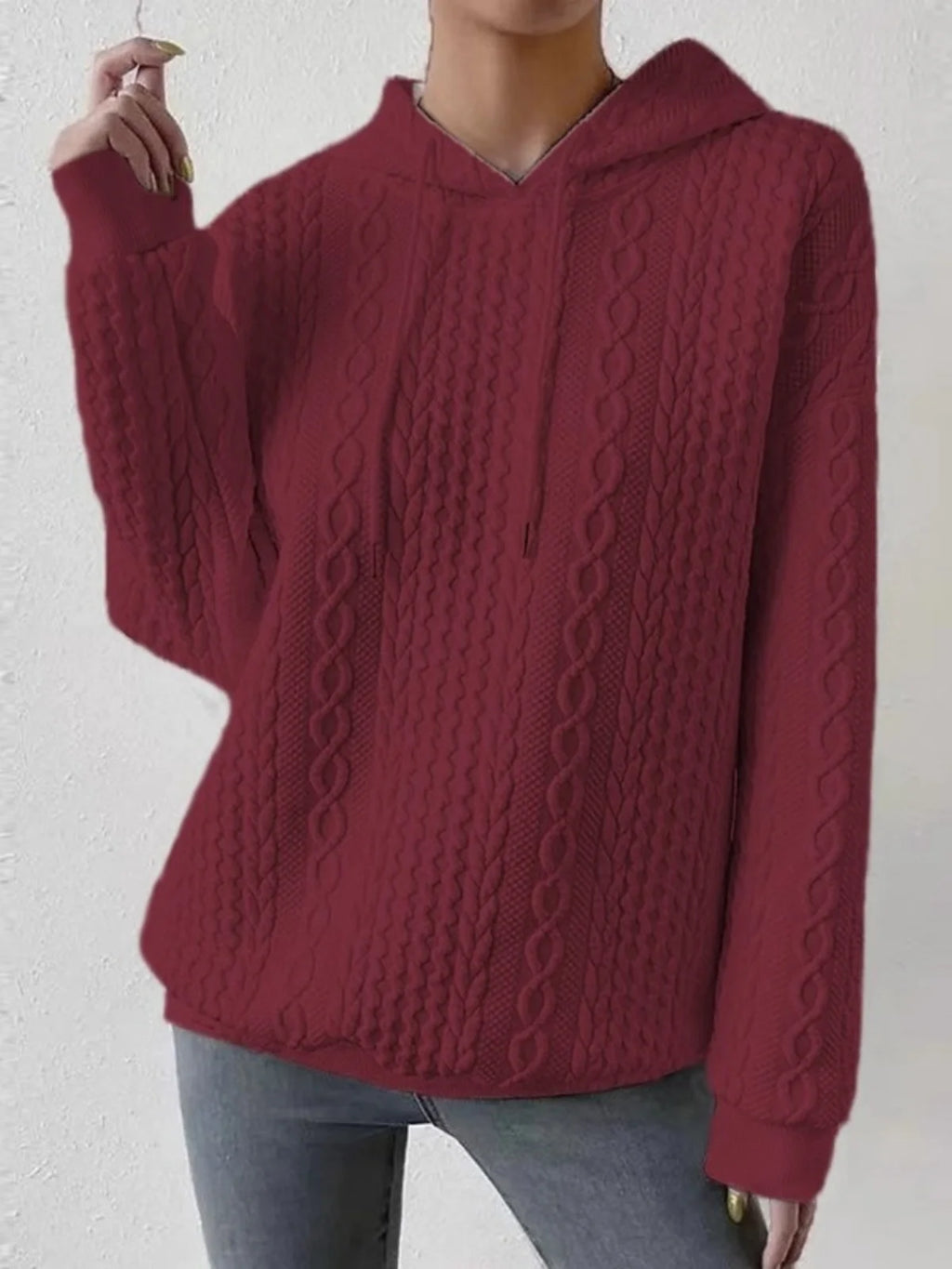 Fashionable Student Hoodie Long Sleeve Casual Sweatshirt Regular Fit Streetwear