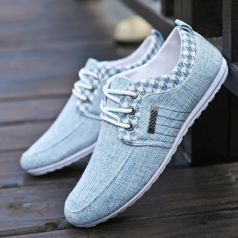 Casual Shoes for Men Lace-up Linen Cloth Breathable