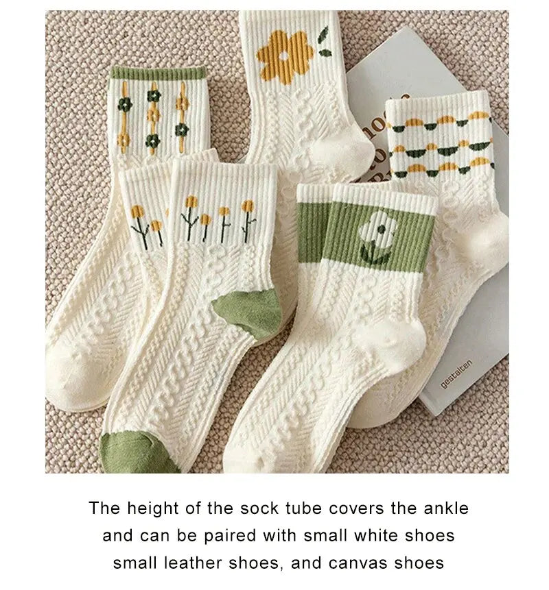 10 Pairs Women Cartoon Socks Creative Fashionable