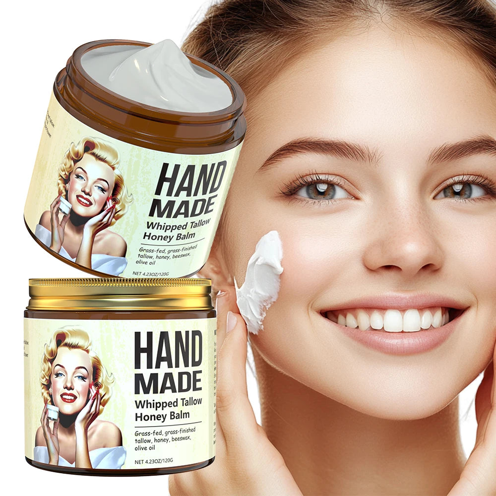 ENVISHA Handmade Skin Care Honey Whipped Tallow Face Cream