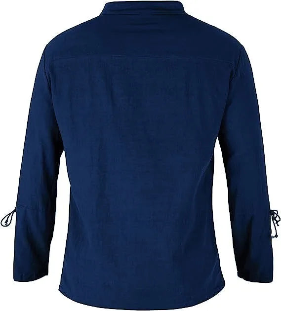 Men's Cotton Linen Shirt Long Sleeve