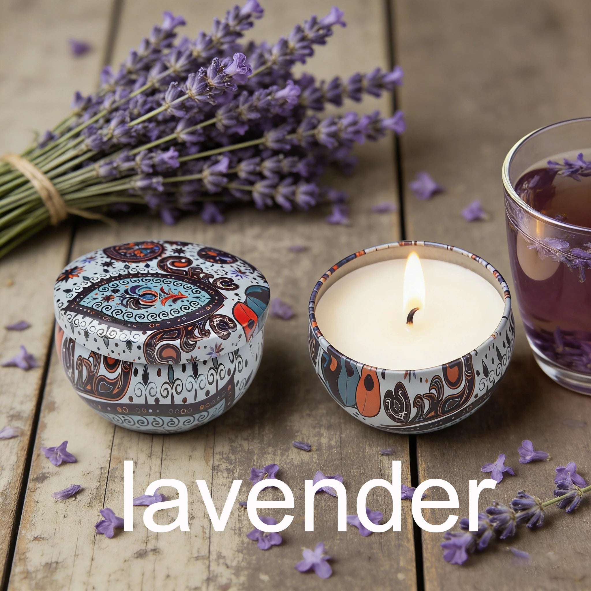 1 Pack of Ham-Scented Aromatherapy Candles, Small Tin Can Aromatherapy Candles, Available in White Tea Flower, Mint, Foxtail Grass, Honeysuckle, Bluebell, Jasmine, Lemongrass, Vanilla, Freesia, Lavender, Coconut Milk Scent, P