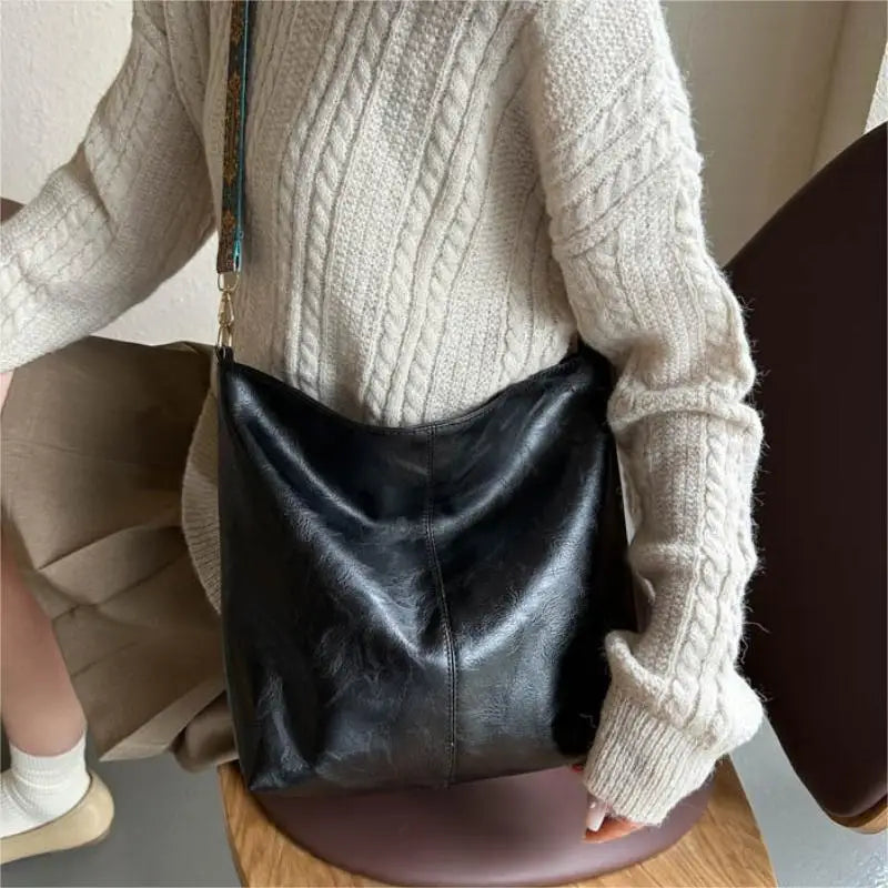 Boho Chic Faux Leather Shoulder Bag