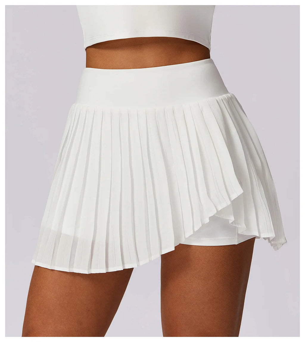 Women Dance Gym Workout Fitness Solid Sports Skirts