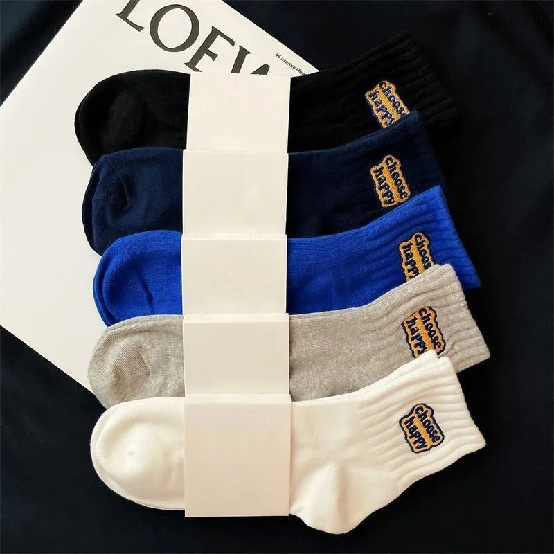 5 Pairs of MEN'S Mid-calf Socks