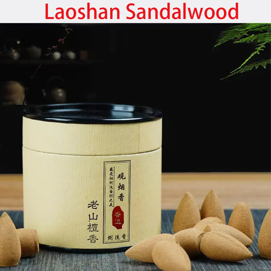 1 can of about 40 natural reflux cones with various fragrances for home meditation and mood relief, convenient to carry.