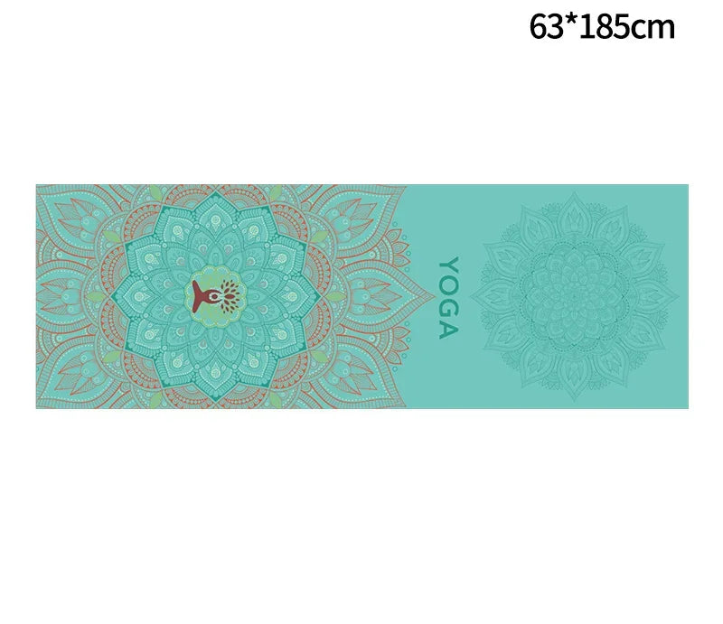 Hot Yoga Mat Towel  Printed Yoga Towel Non Slip Fitness Workout Mat Cover