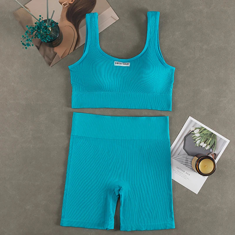 Women Seamless Yoga Set Fitness Workout Suits
