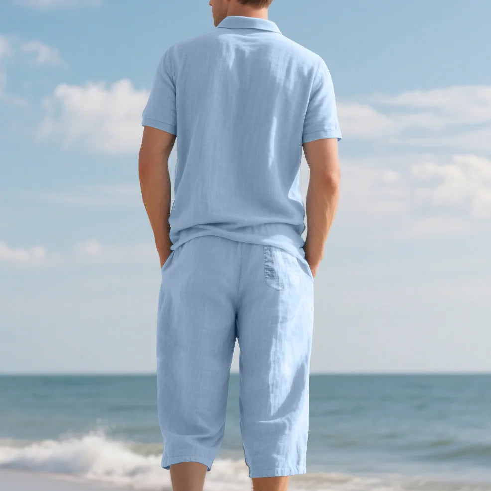 Men's Casual Linen 2 Piece Outfit