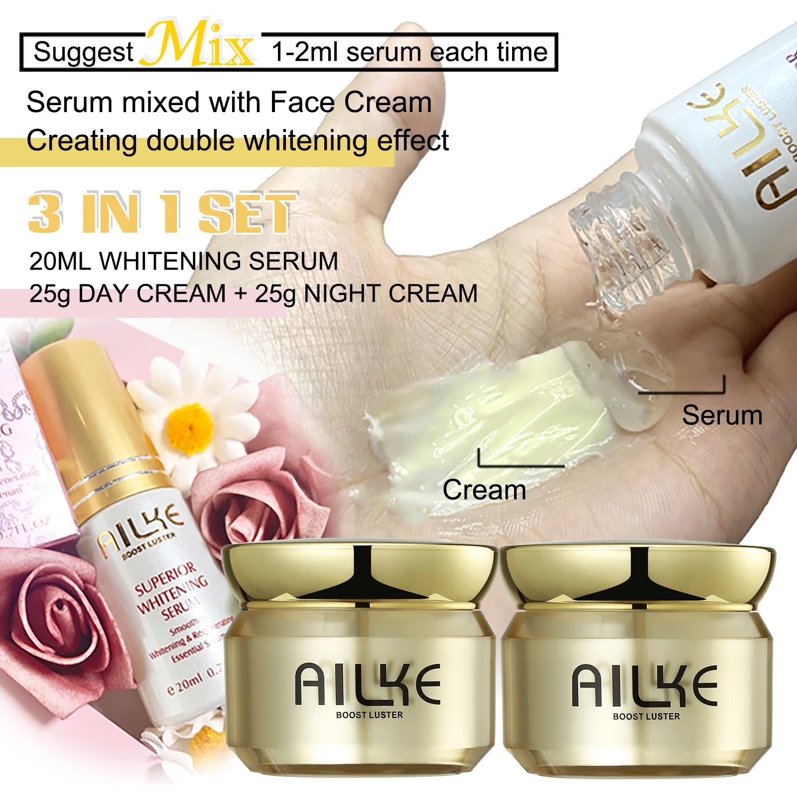 AILKE Whitening Moisturizing Facial Cream dark Spot Lightener
