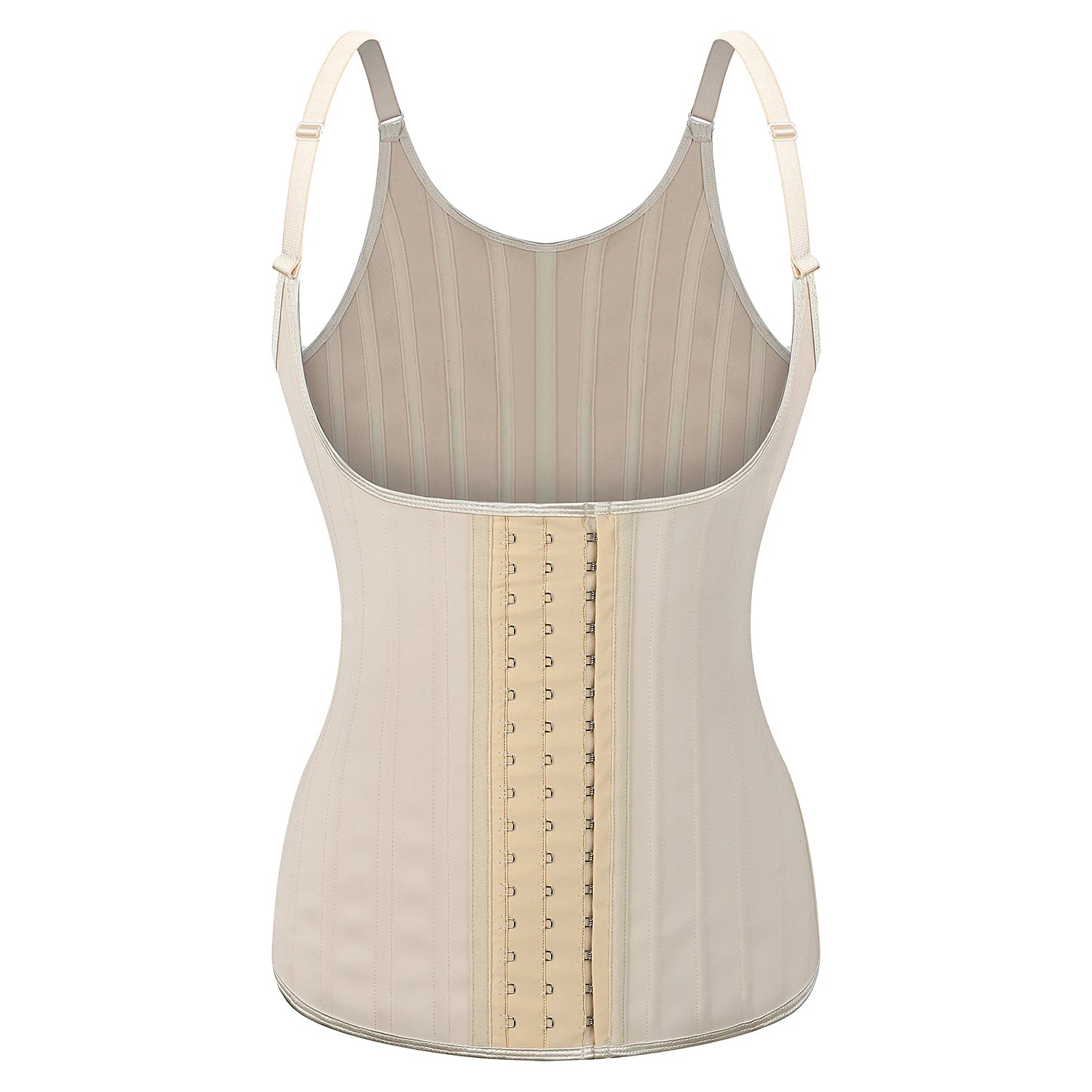 Plus Size Women Adjustable Strap  Latex Waist Trainer 25 Steel Bones Vest Cincher Under bust Corset