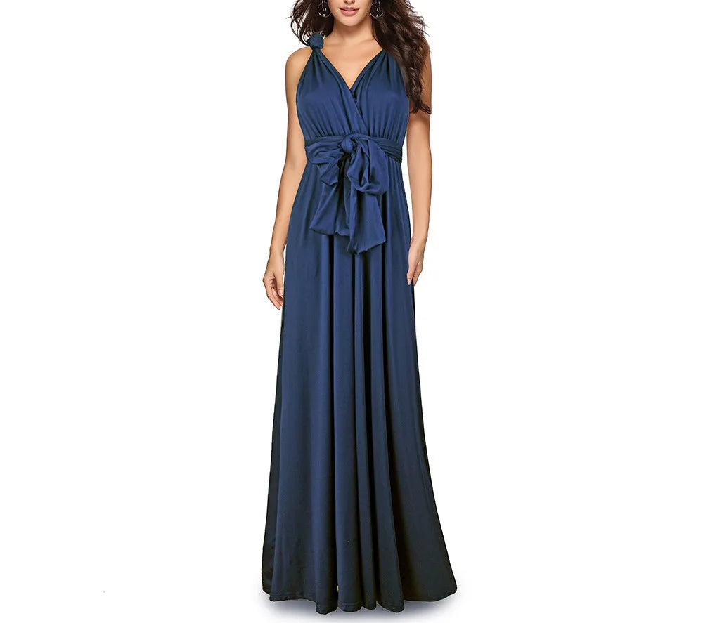 Women Dresses Multiway Wrap Convertible Boho Maxi Dress