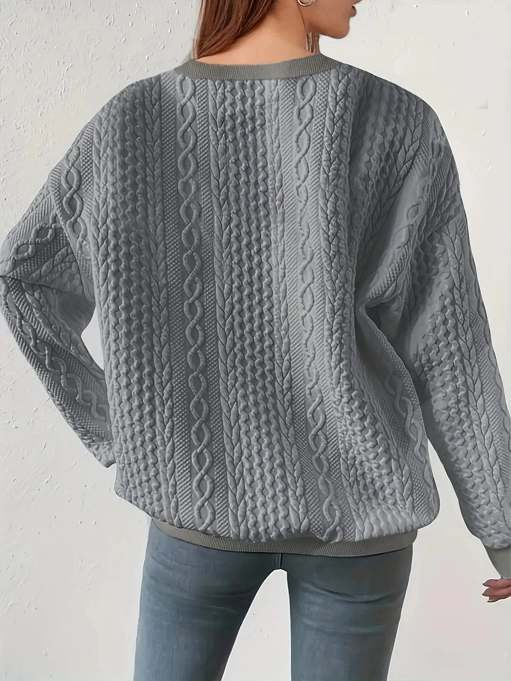 Women's Fashion Crew Neck Long Sleeve Sweatshirt