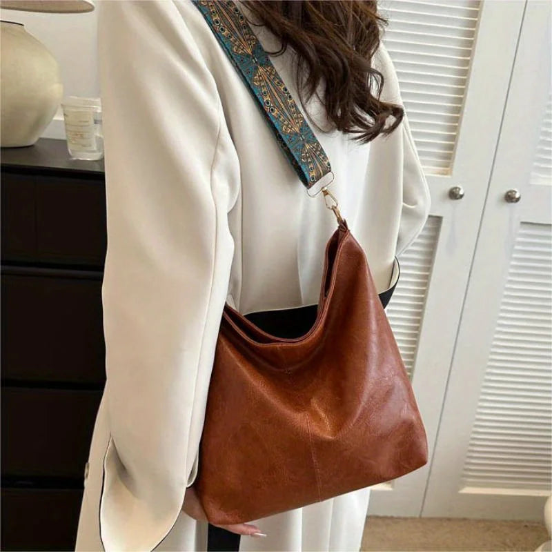 Boho Chic Faux Leather Shoulder Bag