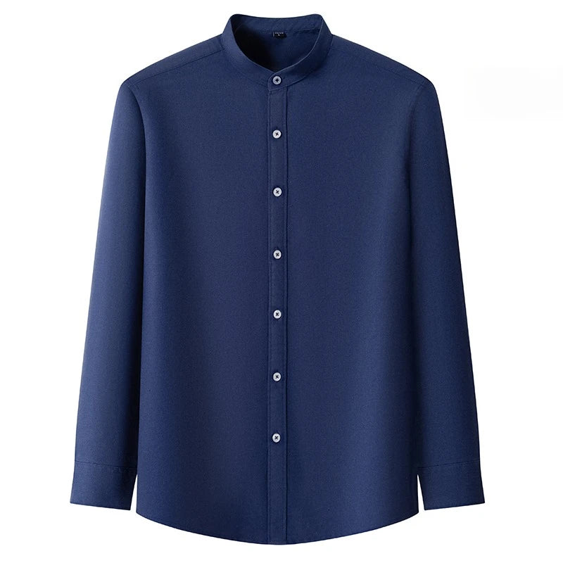 Men Casual Business Mandarin Collar
