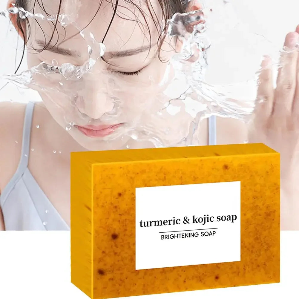 100g Turmeric Hand Made Soap, Lemon Kojic Acid Soap, Shower and Facial Soap