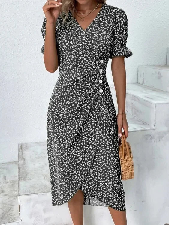 New 2026 Women's Boho Dresses Elegant Floral Print