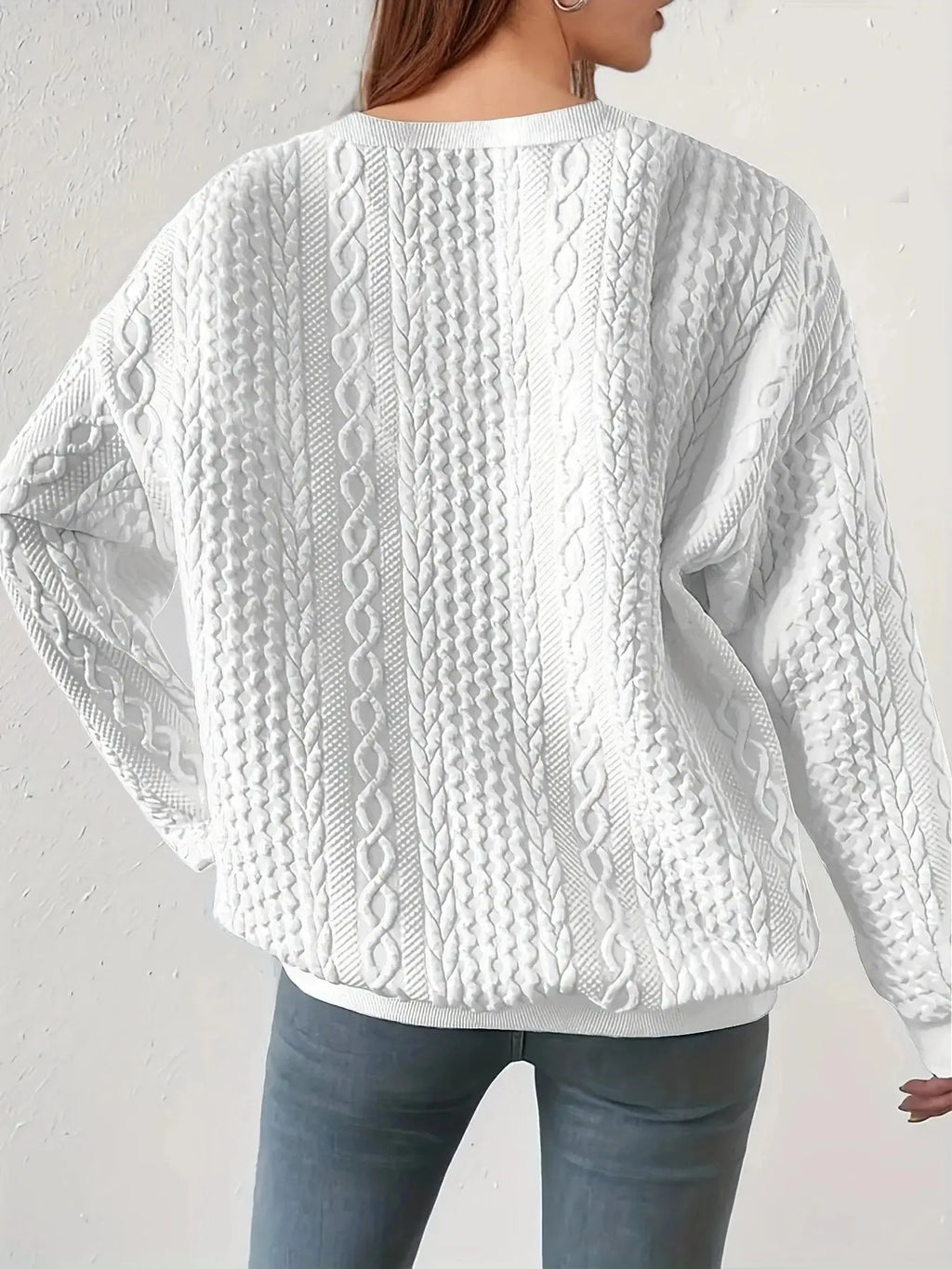 Women's Fashion Crew Neck Long Sleeve Sweatshirt