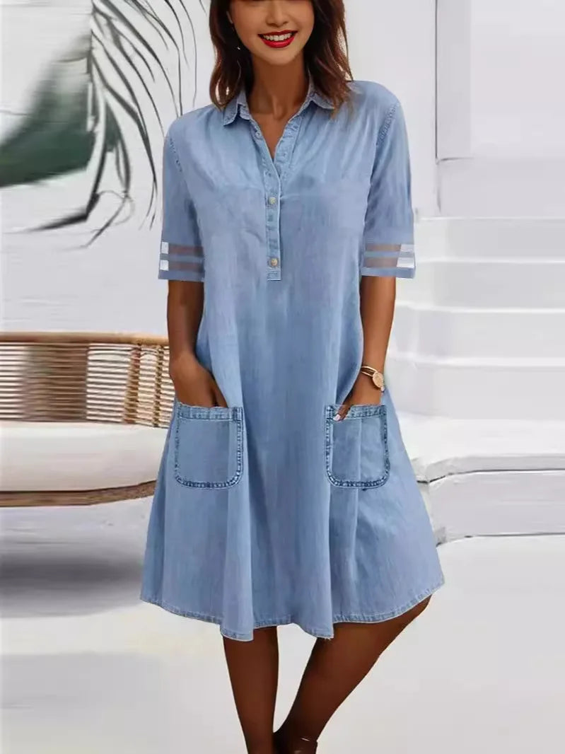 Summer Denim Blue Dress