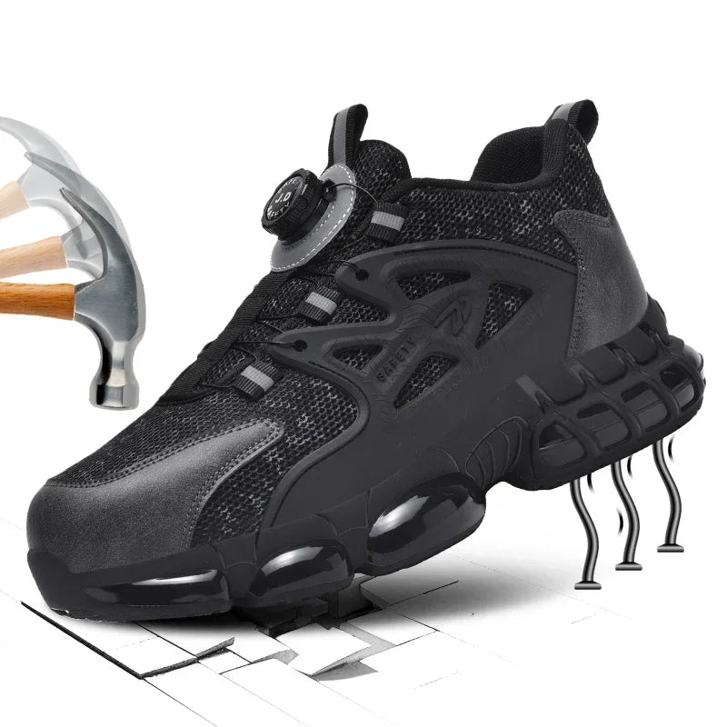 Men's Casual Sneakers Comfortable, Fashionable, Breathable And Safe Work Shoes