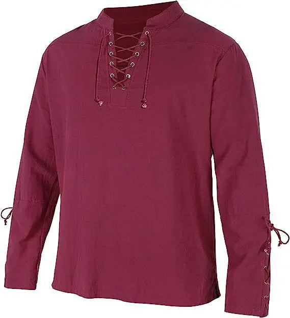 Men's Cotton Linen Shirt Long Sleeve