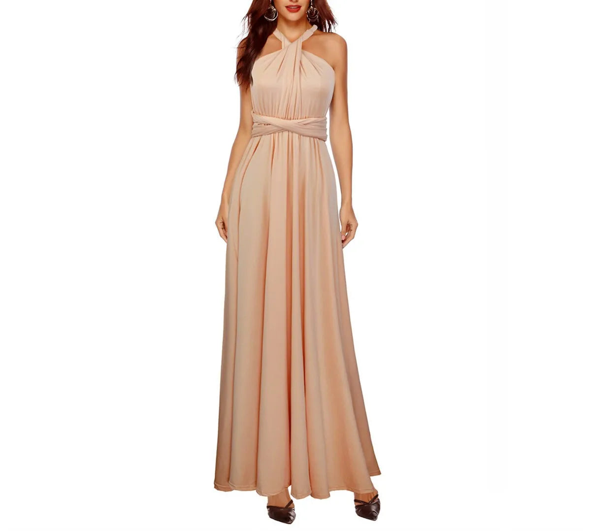 Women Dresses Multiway Wrap Convertible Boho Maxi Dress