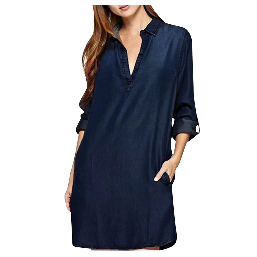 New Denim Shirt Dress for Women