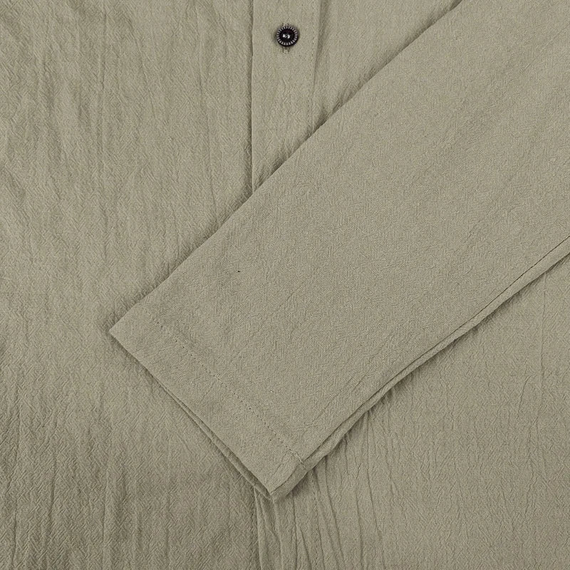Men's solid color casual shirt, hooded drawstring