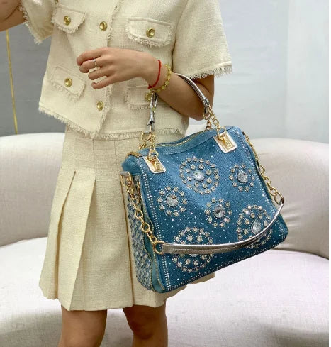 Denim jean casual women handbags