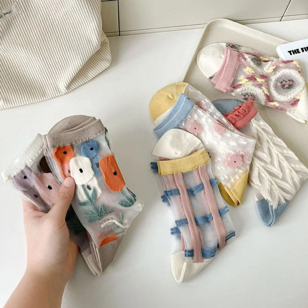 Fashion Socks For Women Summer Breathable