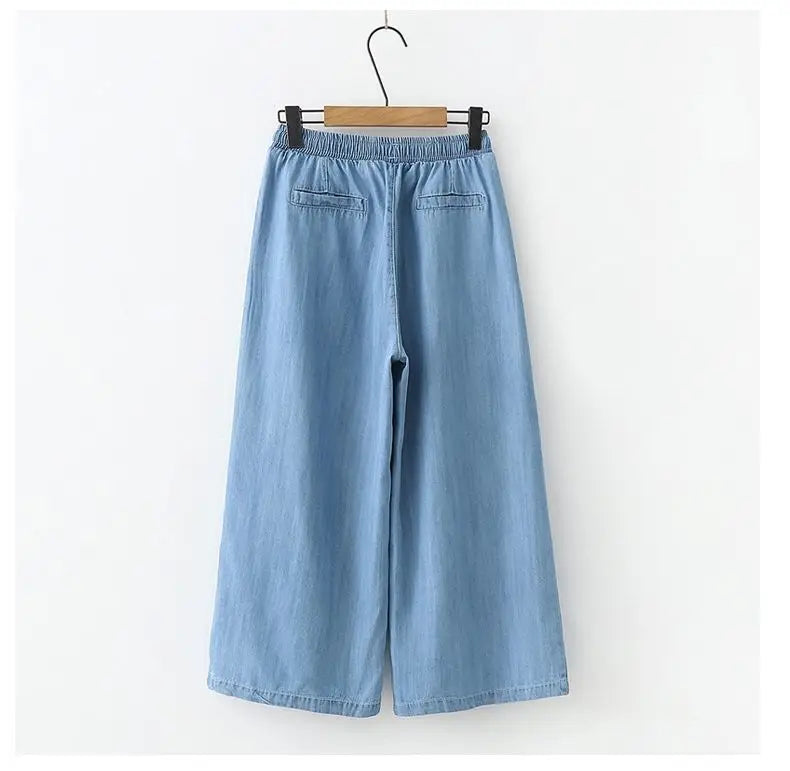 Women's Pants Summer Drawstring Wide-leg Pants