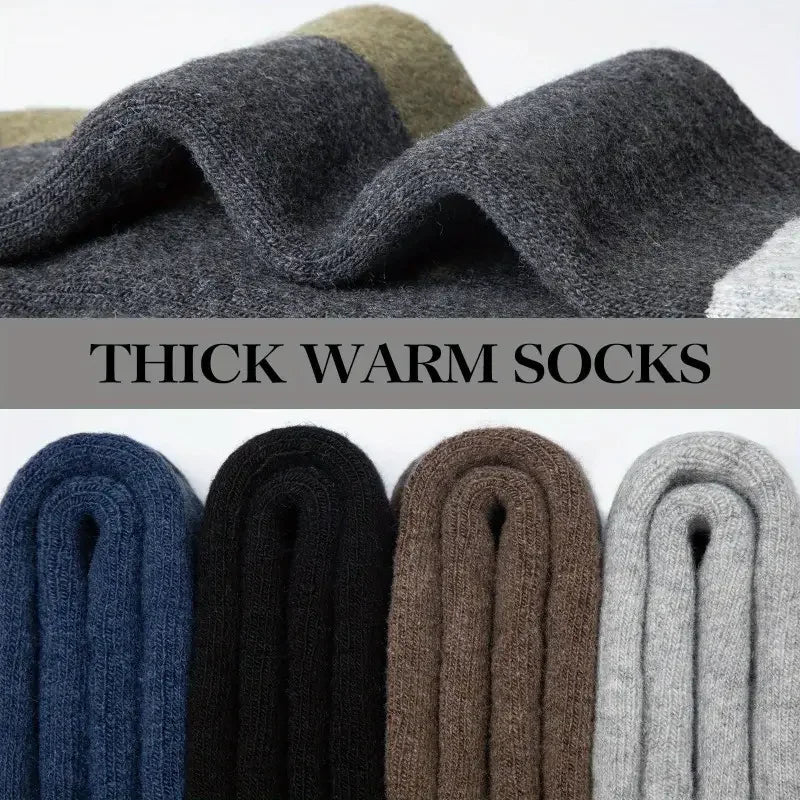 Winter Merino Wool Socks Thickened Mens