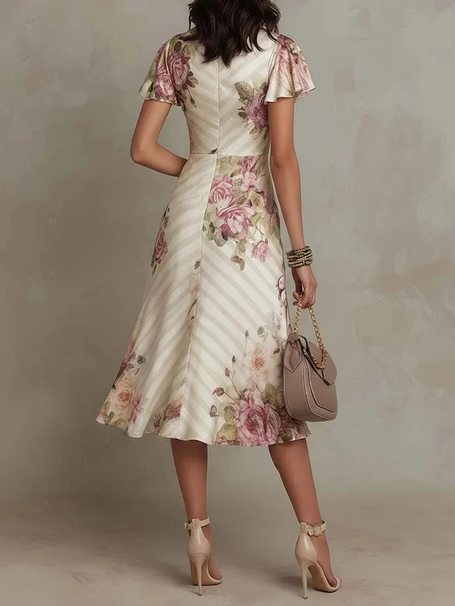 Boho Style Elegant Floral Print Dress