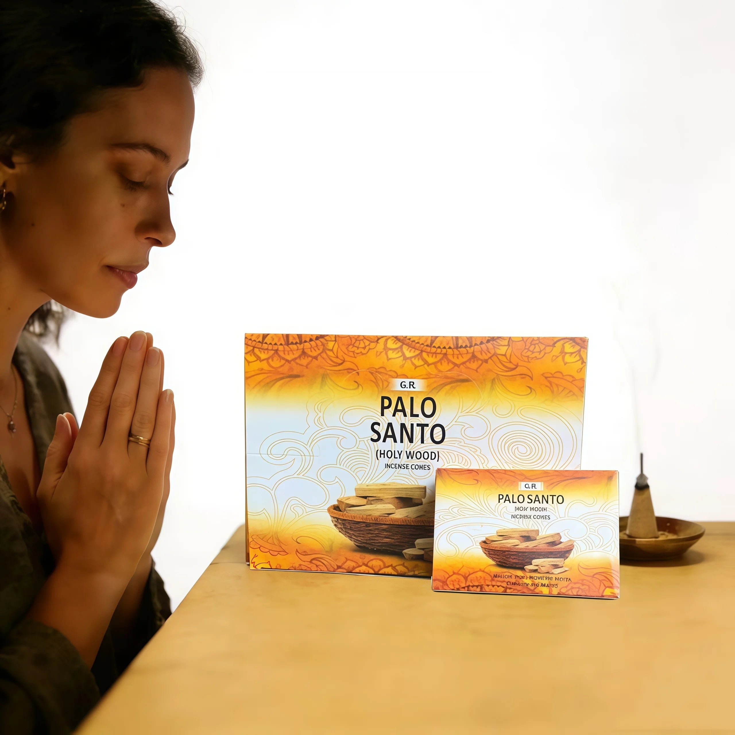 10 Cones Per Box Palo Santo Incense Cones: Aromatic Wood Cones for Space Purification, Relaxation, and Holiday Celebrations - Suitable for Christmas, Halloween, Hanukkah, Day of the Dead, and St. Nicholas Day