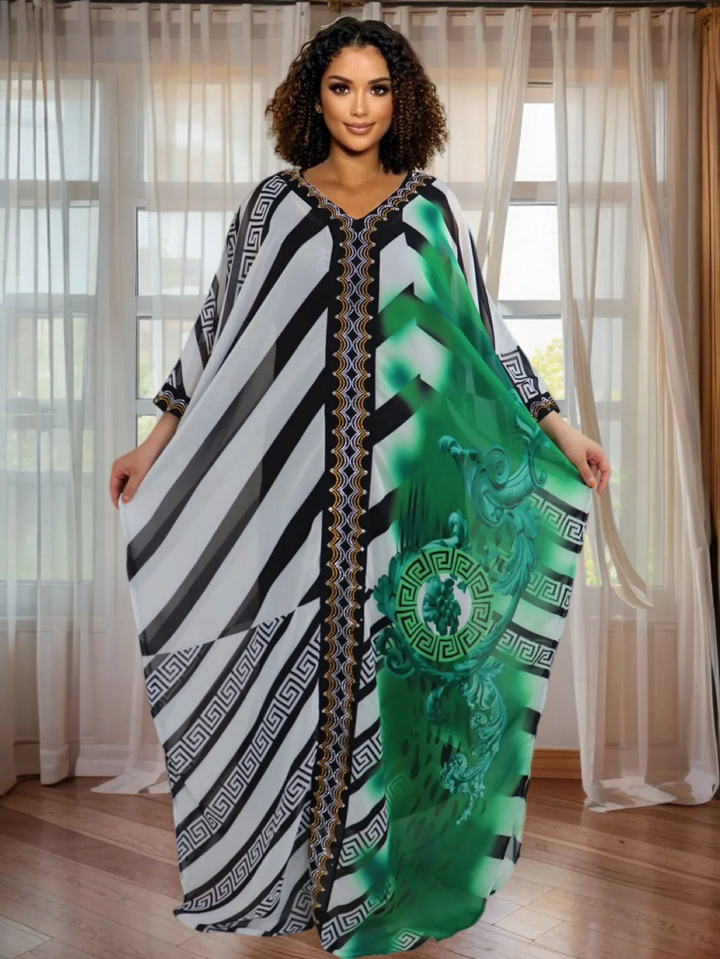 Plus Size Loose Casual Fashion Boho Maxi Dress