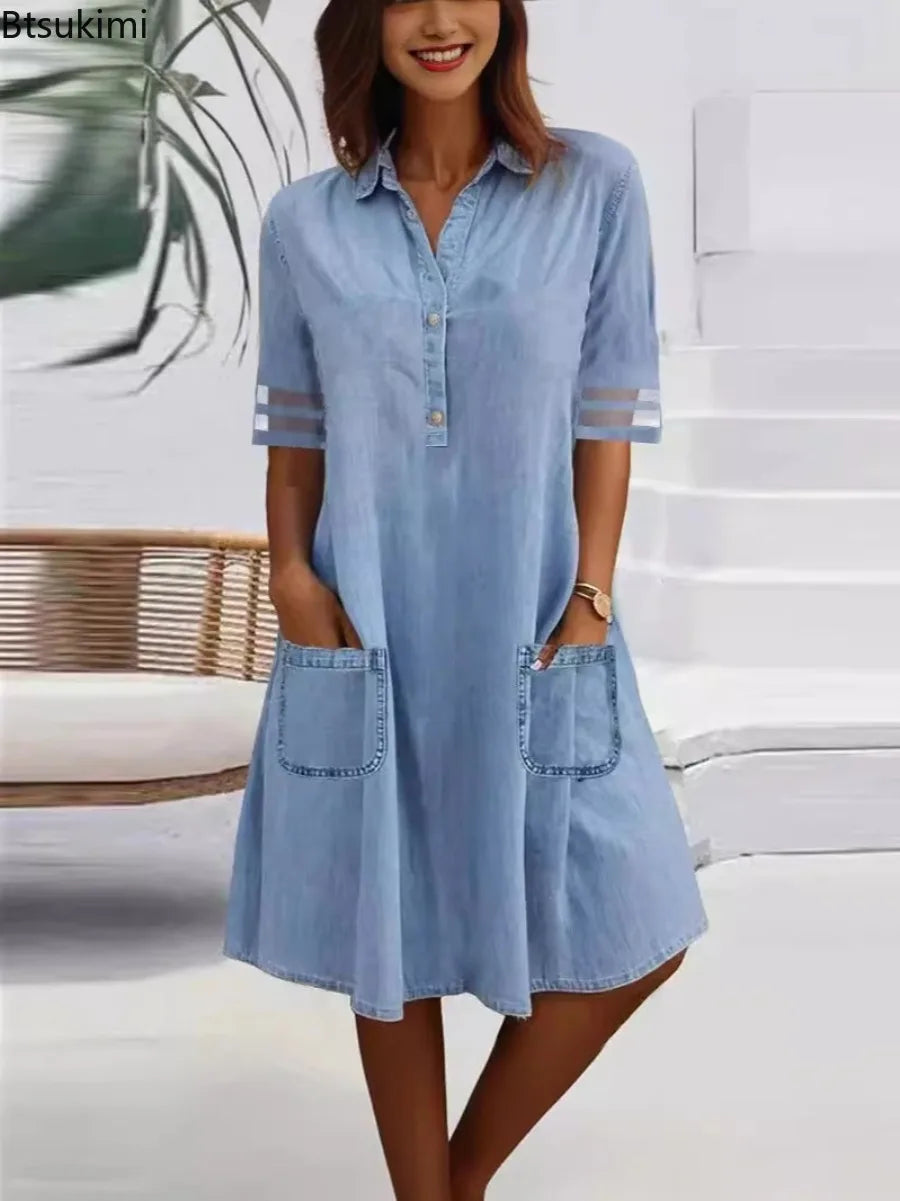 Summer Denim Blue Dress