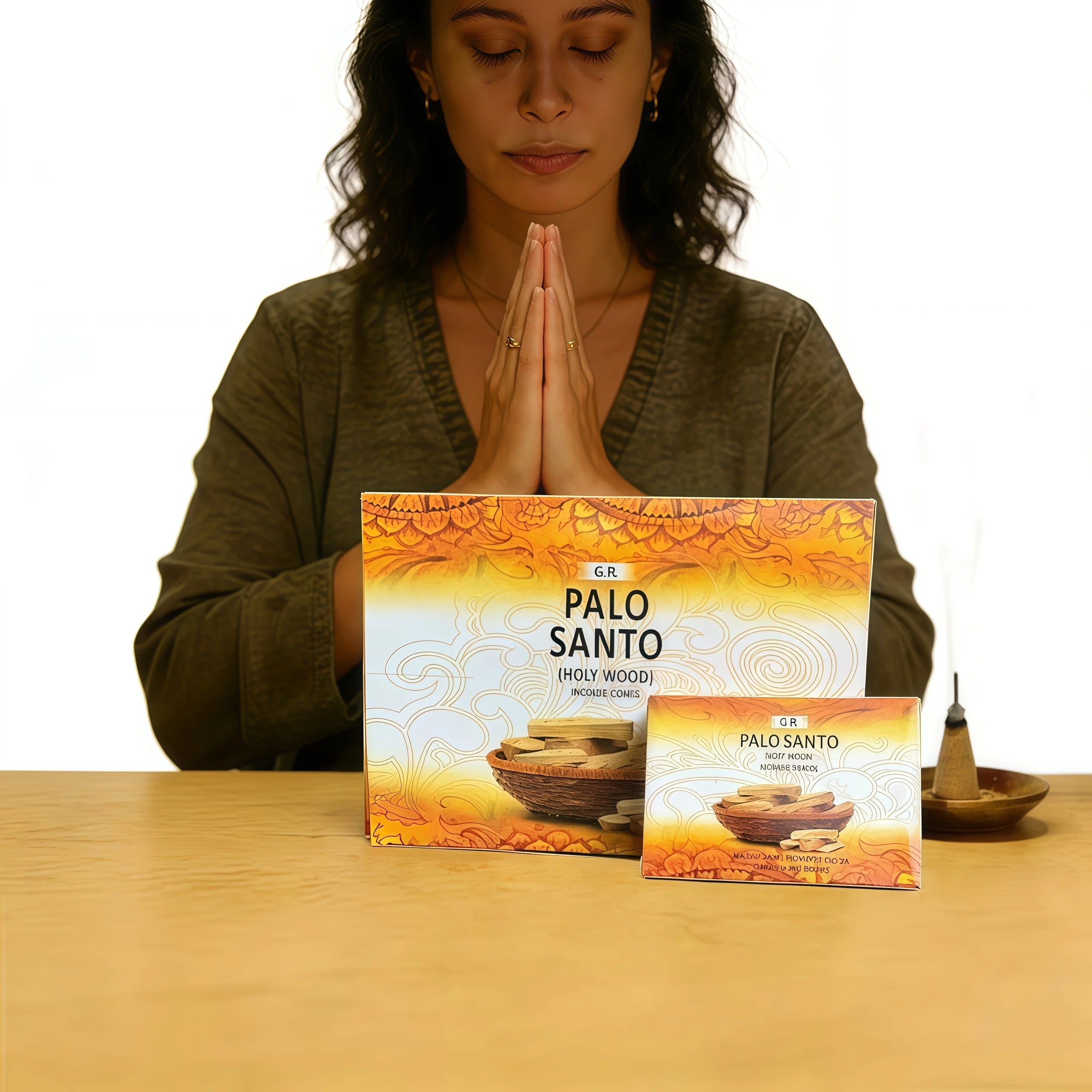 10 Cones Per Box Palo Santo Incense Cones: Aromatic Wood Cones for Space Purification, Relaxation, and Holiday Celebrations - Suitable for Christmas, Halloween, Hanukkah, Day of the Dead, and St. Nicholas Day