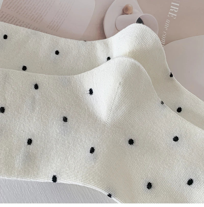 Women New Dots Cute Frilly Casual Fashion Socks